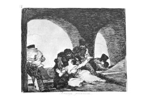 Francisco de Goya, Los desastres de la guerra / Die Schrecken des Krieges, 1810-1814 / 1863, Blatt 13: Bittere Anwesenheit.
