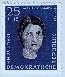 Maria Grollmuß auf der DDR-Briefmarke 1959